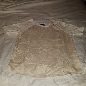Banana Republic snakeskin baseball ringer tshirt